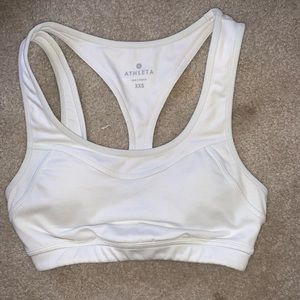 White athleta sports bra